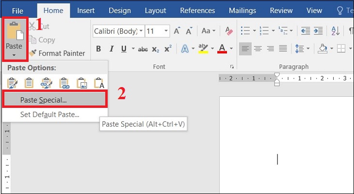 Chọn thẻ và mục dữ liệu