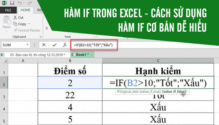 Sử dụng hàm IF trong Excel